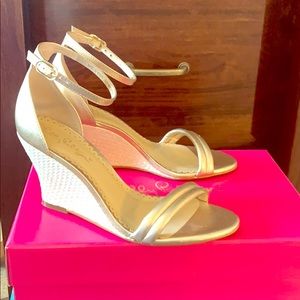 Lilly Pulitzer Gold Wedges